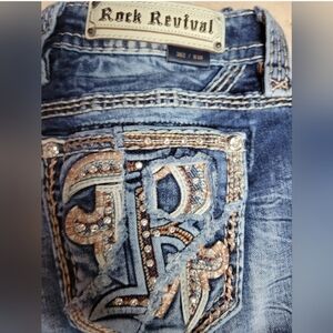 Rock Revival women size 27 easy skinny ankle Eilish collectors edition-blue
